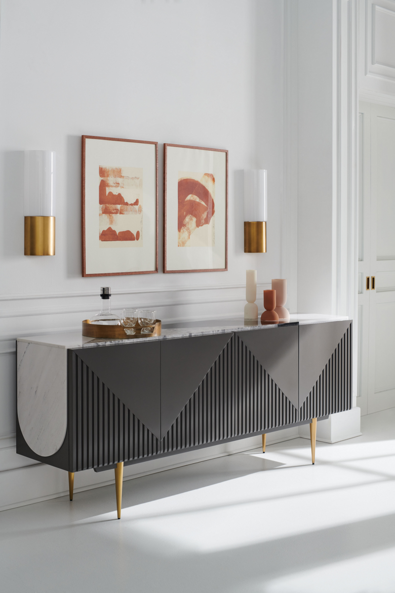 Slatted Modern Sideboard | Caracole Over The Edge | Oroatrade.com