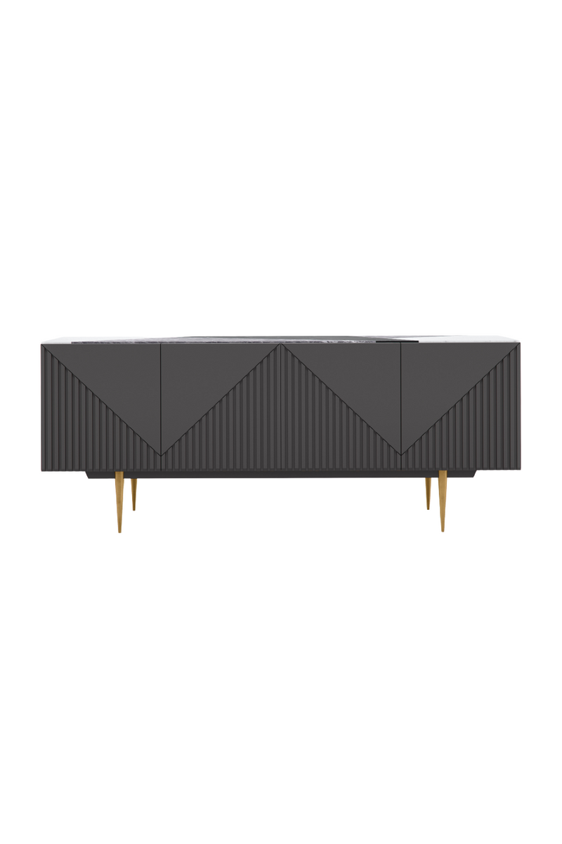 Slatted Modern Sideboard | Caracole Over The Edge | Oroatrade.com