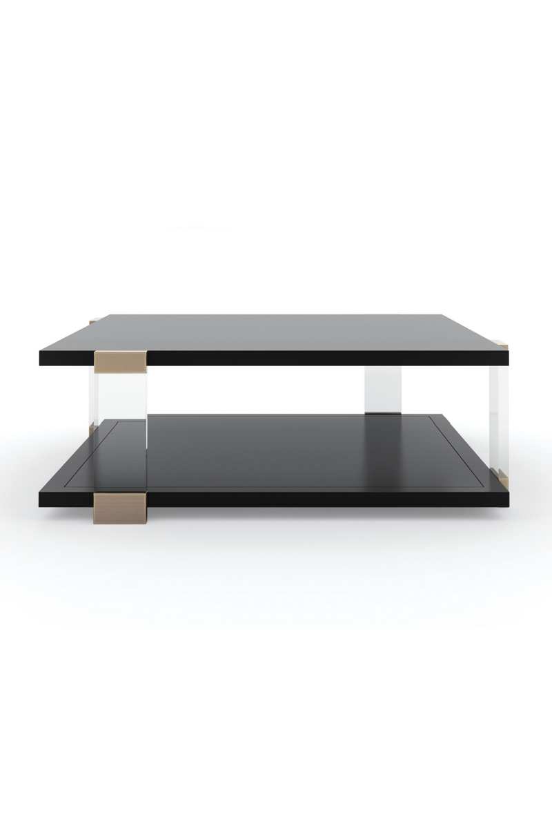 Square Black Coffee Table | Caracole I'll Take The Corner Table | Oroatrade.com
