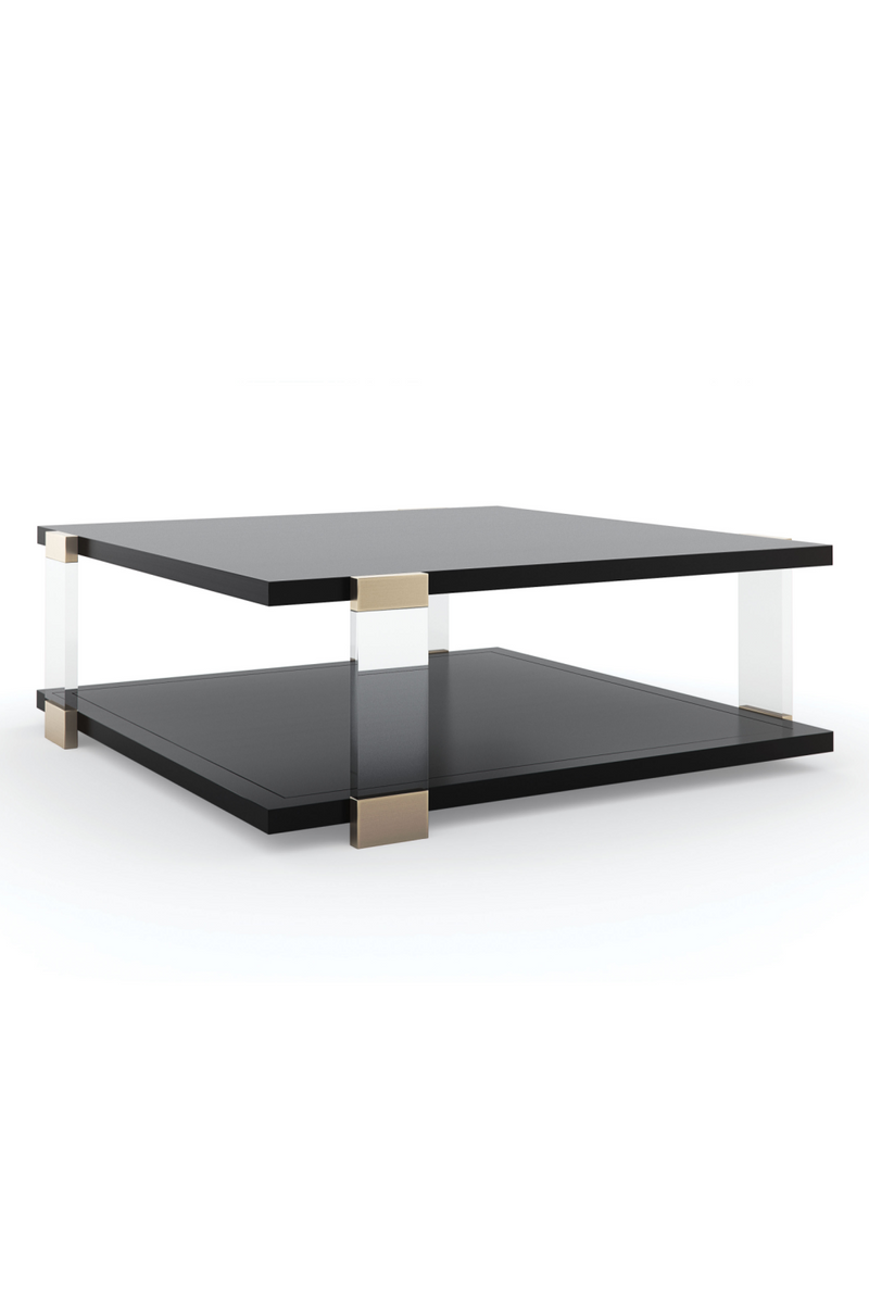 Square Black Coffee Table | Caracole I'll Take The Corner Table | Oroatrade.com