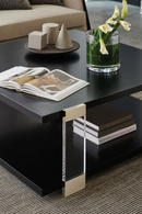 Square Black Coffee Table | Caracole I'll Take The Corner Table | Oroatrade.com