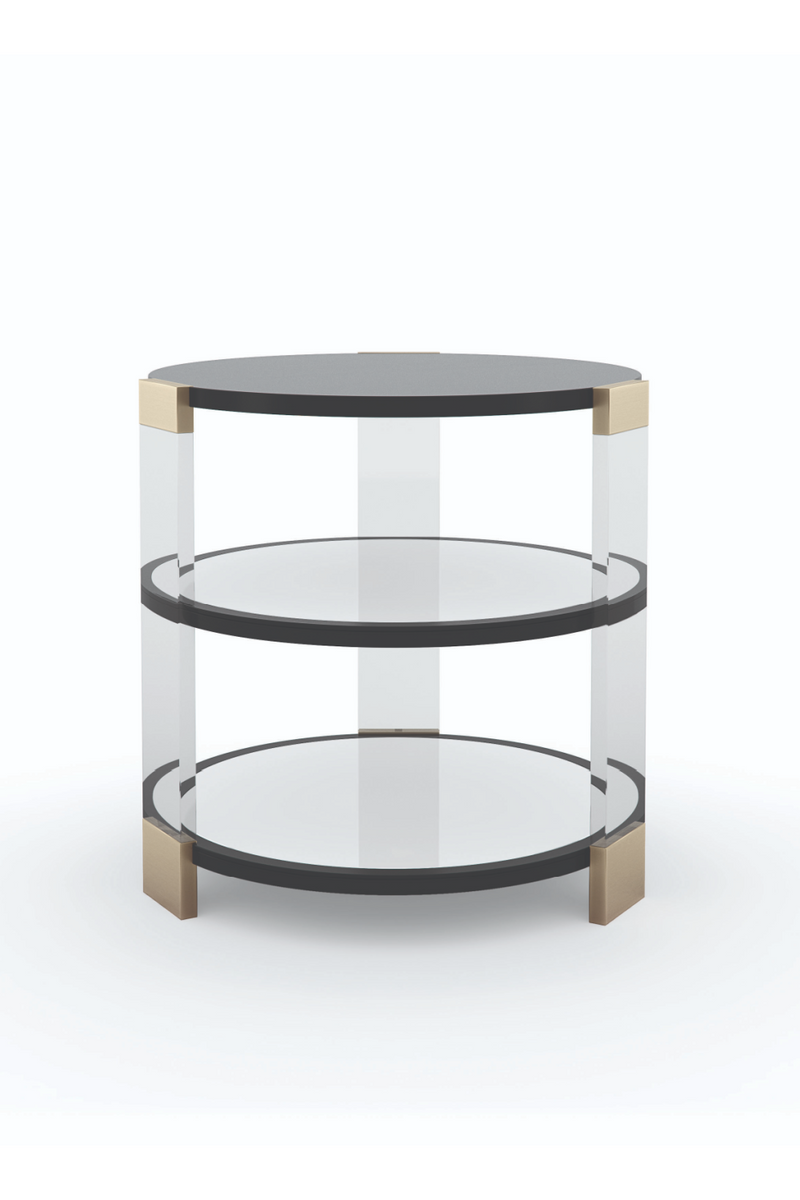 Round Mirrored Side Table | Caracole Go Around It | Oroatrade.com