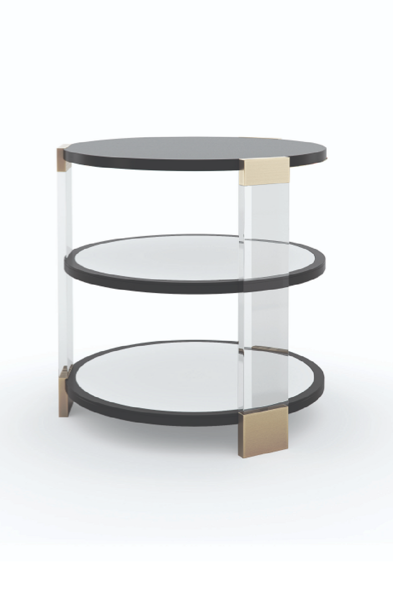 Round Mirrored Side Table | Caracole Go Around It | Oroatrade.com