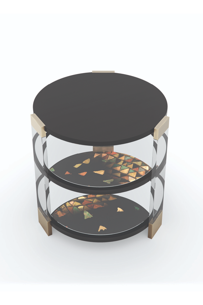 Round Mirrored Side Table | Caracole Go Around It | Oroatrade.com