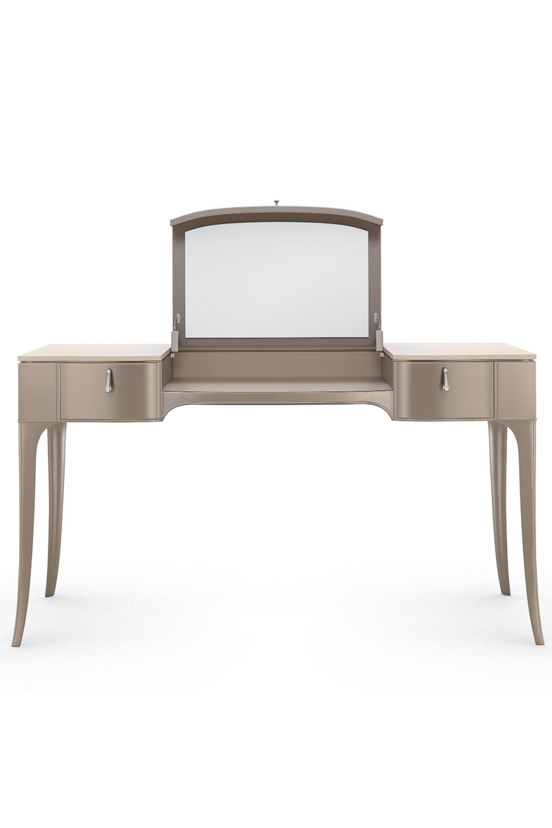 Flip Top Mirror Vanity Table | Caracole Kiss N Makeup | Oroatrade.com