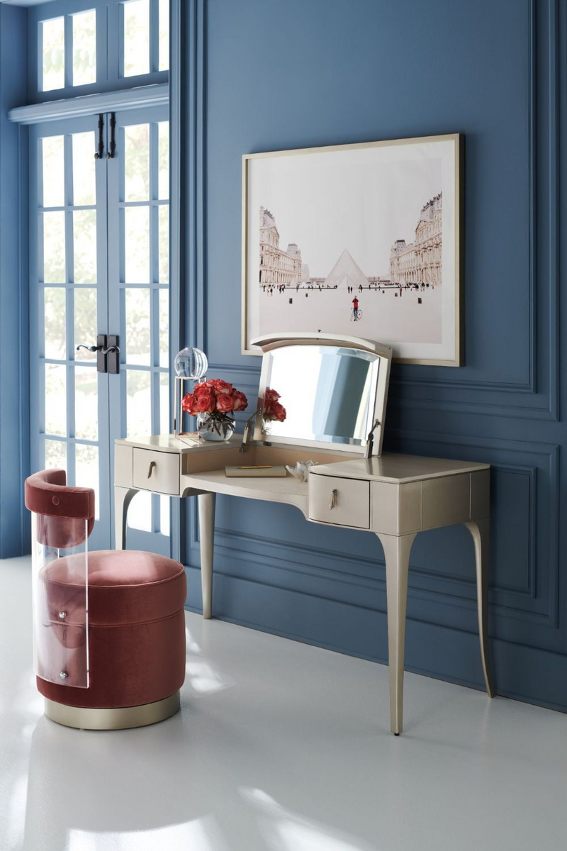 Flip Top Mirror Vanity Table | Caracole Kiss N Makeup | Oroatrade.com