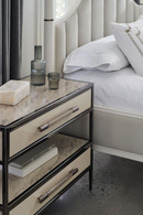 Bronze Framed Nightstand | Caracole Dual Impressions | Oroatrade.com