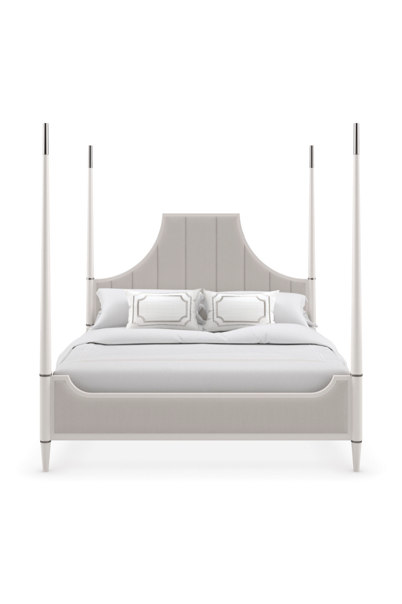 White Channel Tufted Queen Bed | Caracole To Post Or Not To Post | Oroatrade.com