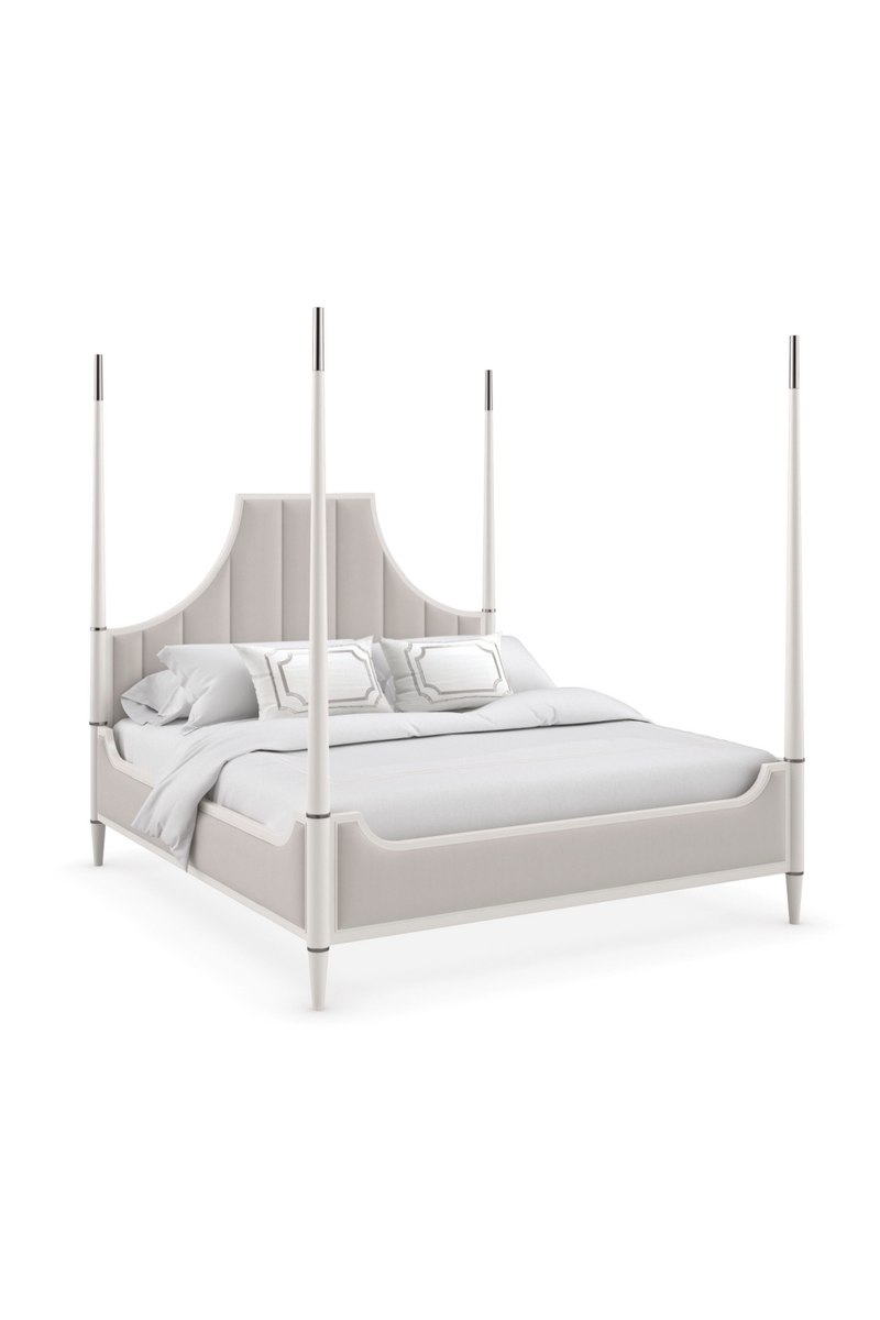 White Channel Tufted Queen Bed | Caracole To Post Or Not To Post | Oroatrade.com