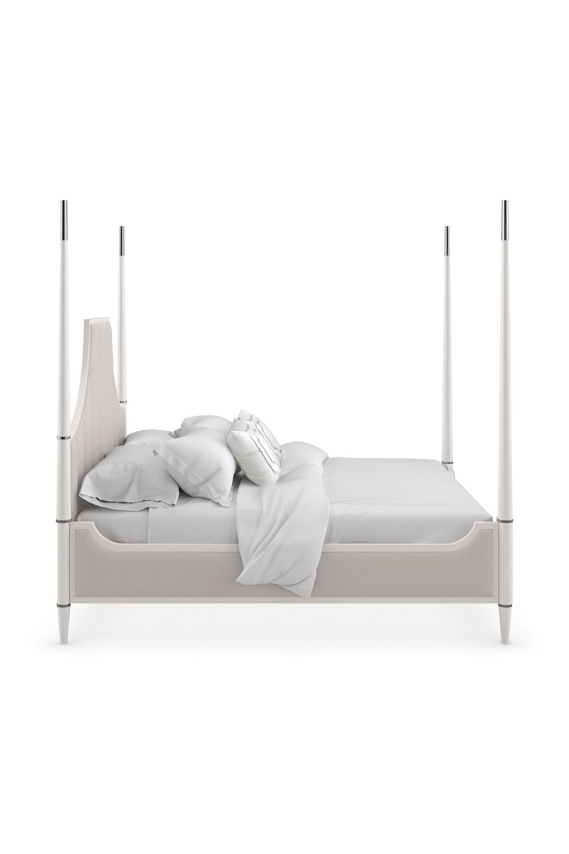 White Channel Tufted Queen Bed | Caracole To Post Or Not To Post | Oroatrade.com