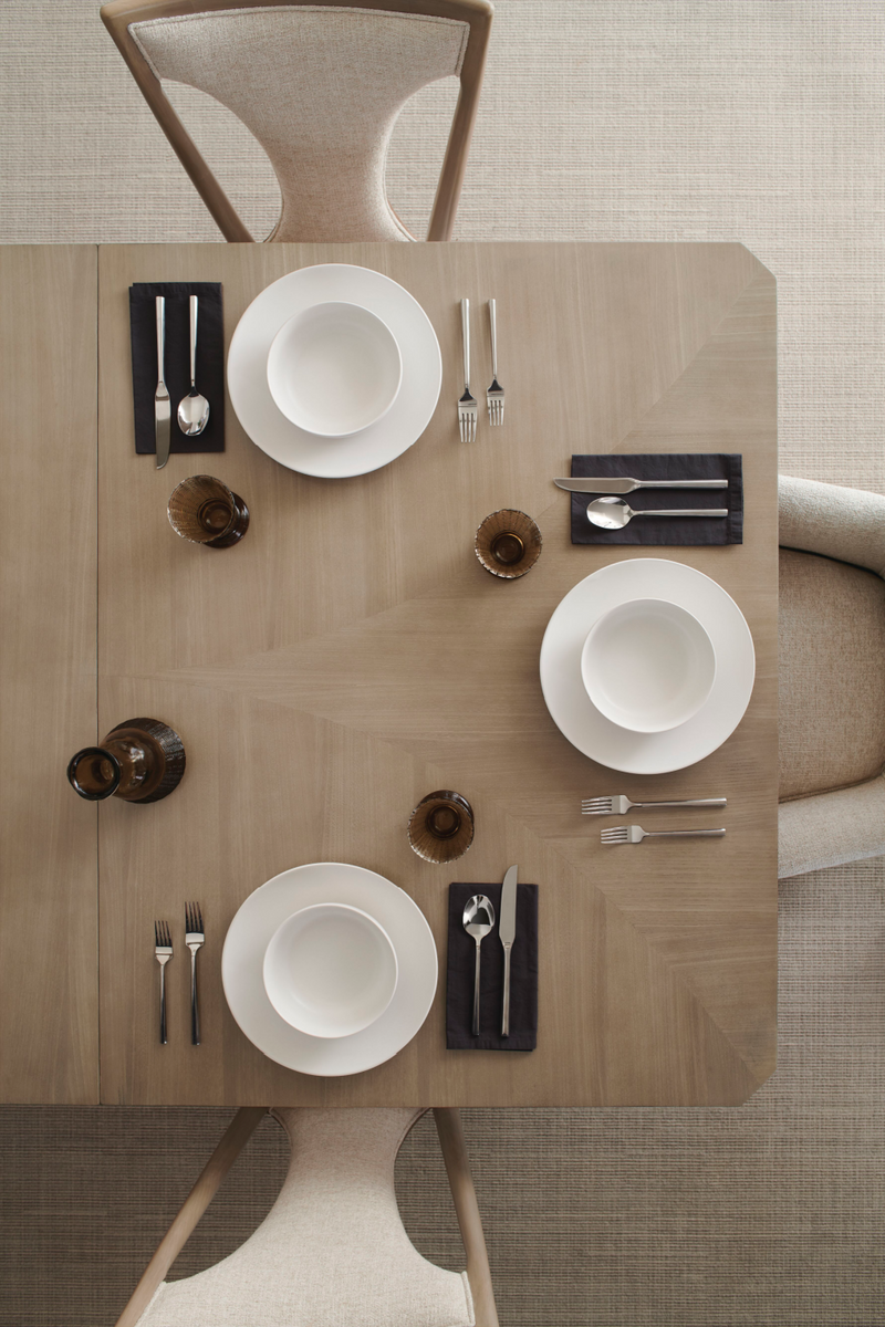 Beige Extendable Dining Table | Caracole Here to Accommodate | Oroatrade.com