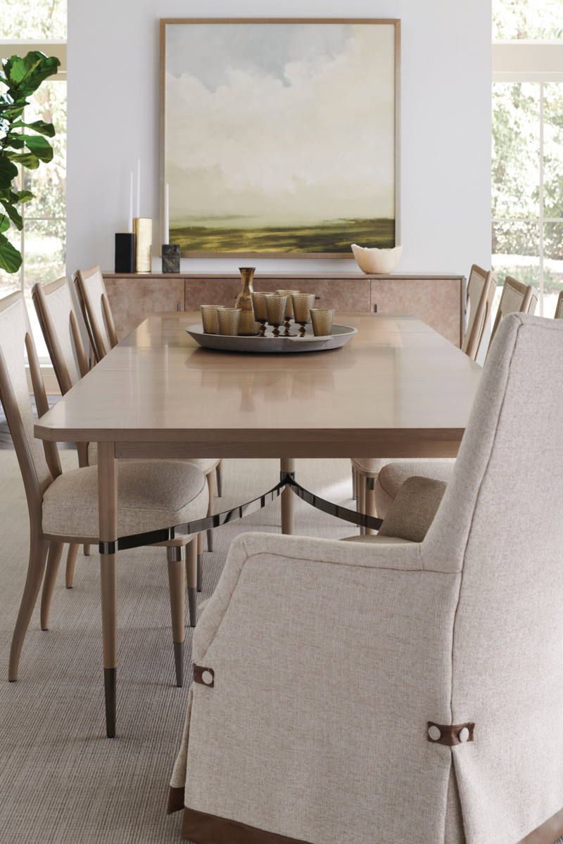 Beige Extendable Dining Table | Caracole Here to Accommodate | Oroatrade.com