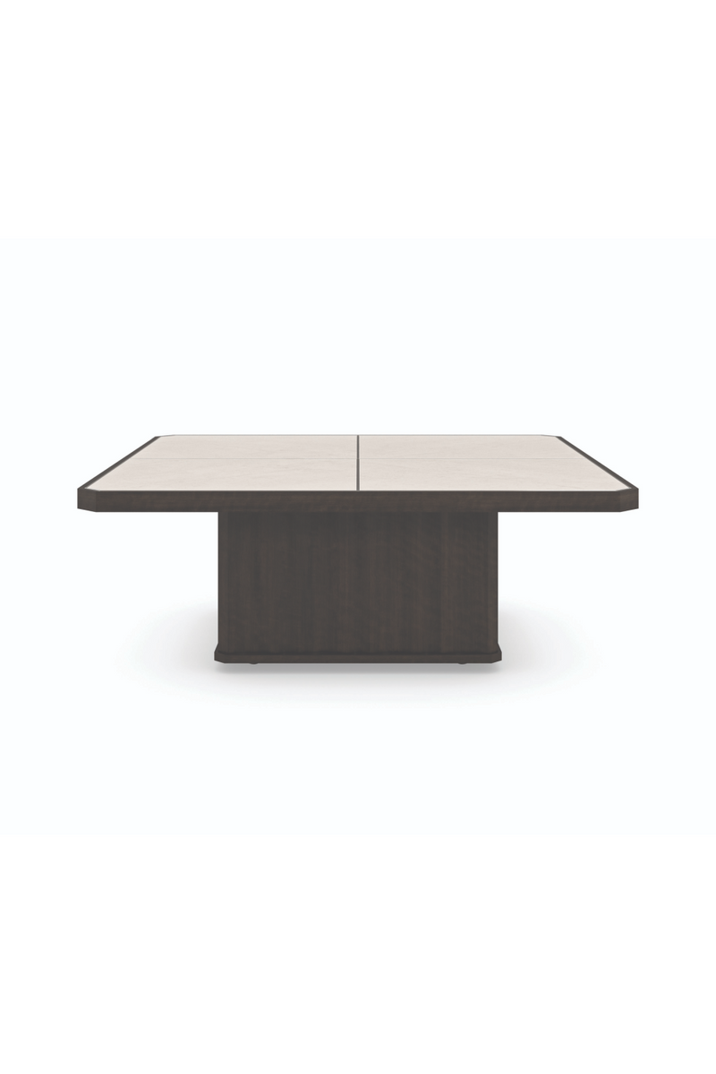 Cream Travertine Cocktail Table | Caracole Solid As A Rock | Oroatrade.com