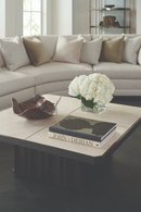 Cream Travertine Cocktail Table | Caracole Solid As A Rock | Oroatrade.com