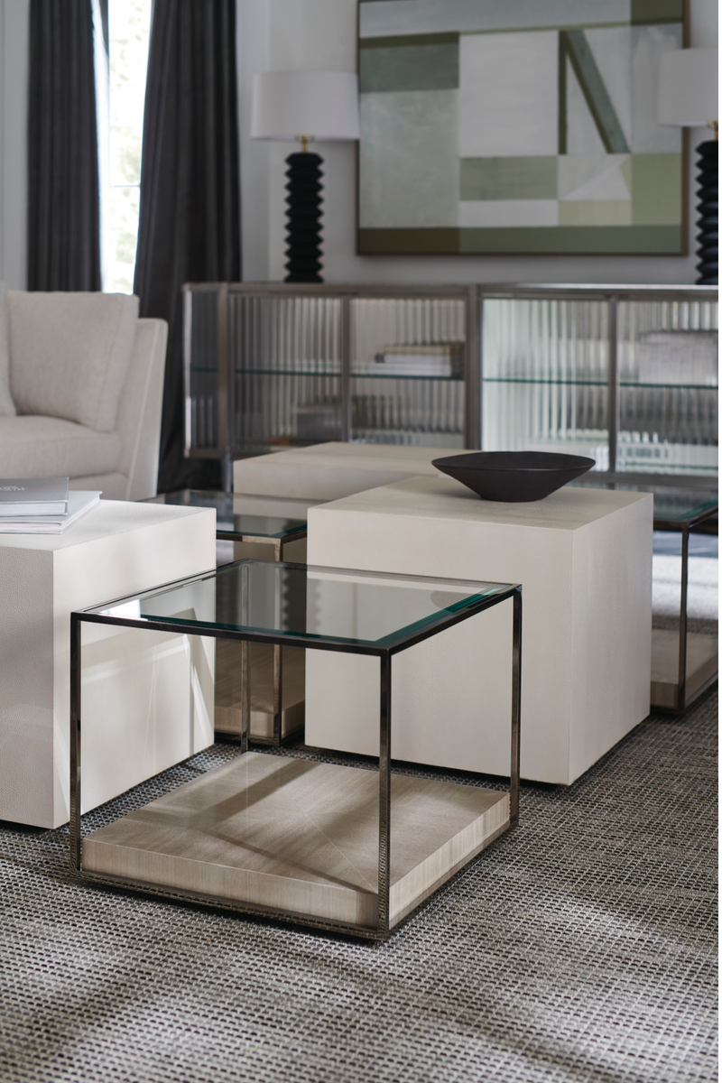 Shagreen Cube Cocktail Table | Caracole Solid Ground | Oroatrade.com