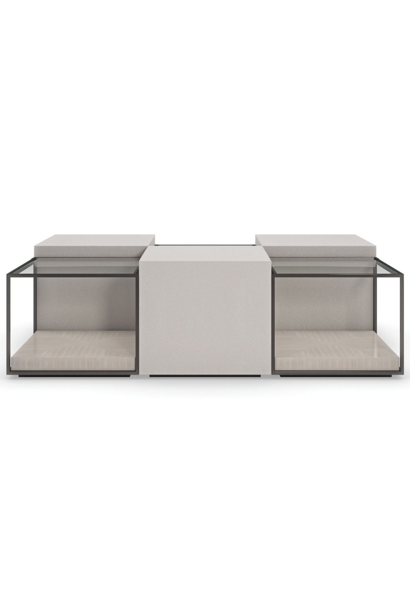 Shagreen Cube Cocktail Table | Caracole Solid Ground