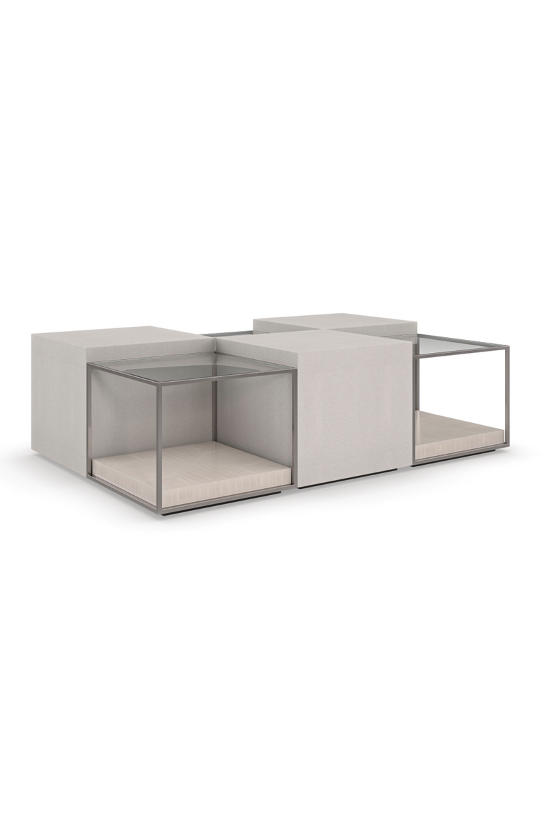 Shagreen Cube Cocktail Table | Caracole Solid Ground | Oroatrade.com