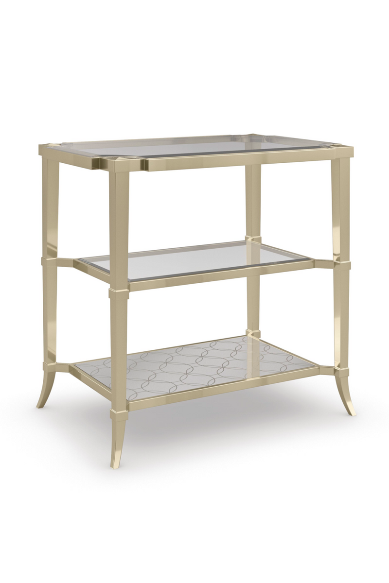 Gold Three-Tiered End Table | Caracole Third Times A Charm | Oroatrade.com