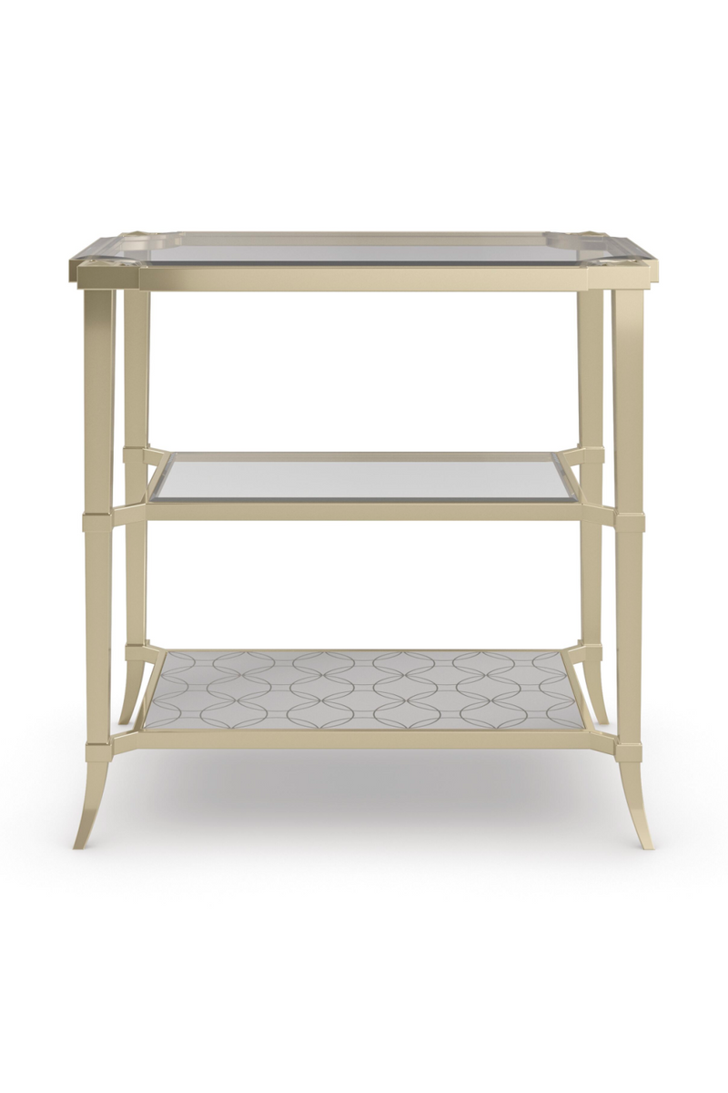 Gold Three-Tiered End Table | Caracole Third Times A Charm | Oroatrade.com