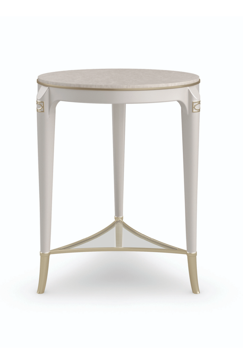 Cream Round Modern Side Table | Caracole Matched Up | Oroatrade.com