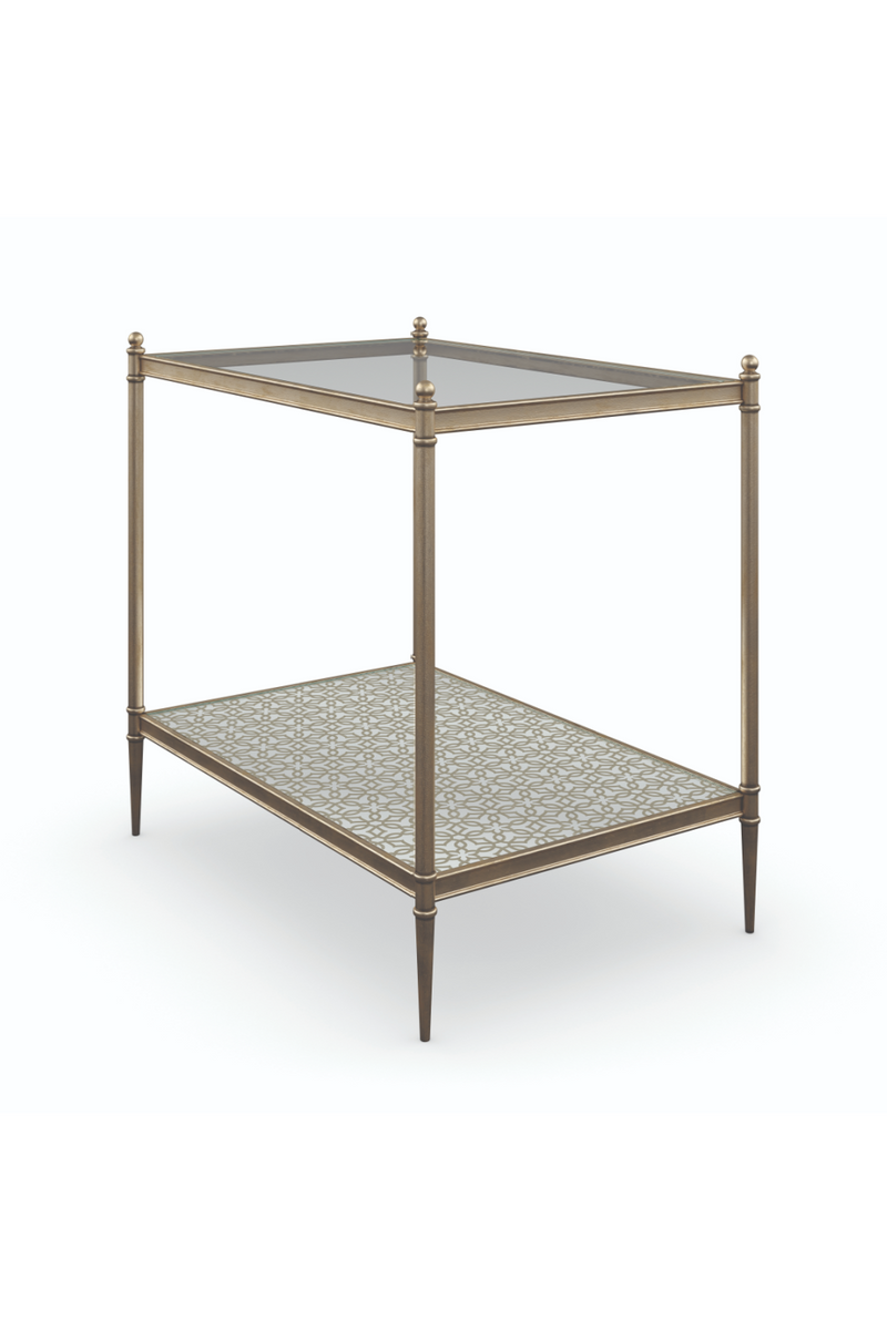 Mid-Century Modern Gold Side Table | Caracole Perfectly Adaptable | Oroatrade.com