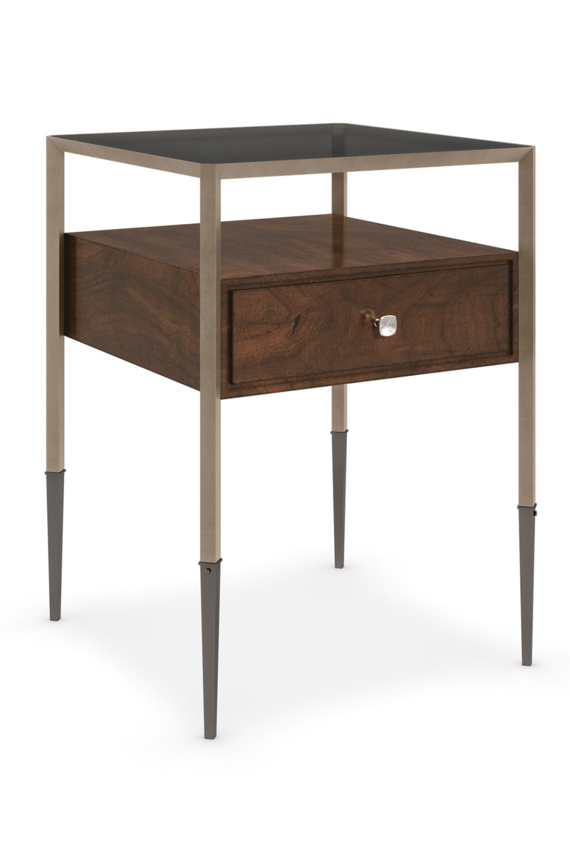 Walnut Drawer Side Table | Caracole Shadow Box | Oroatrade.com
