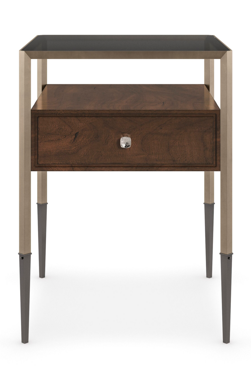 Walnut Drawer Side Table | Caracole Shadow Box | Oroatrade.com