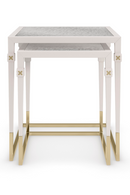 Pearl White Nesting Side Tables (2) | Caracole Better Together | Oroatrade.com