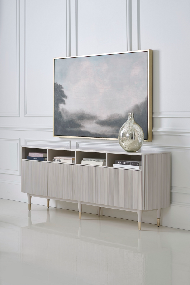Taupe Reeded TV Cabinet | Caracole Love Lines | Oroatrade.com