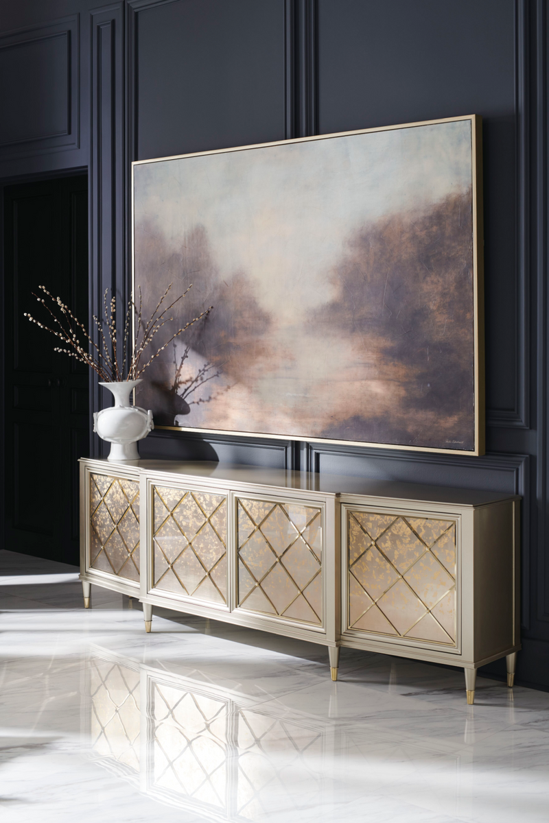 Gold Rosette Console Table | Caracole Star Of The Show | Oroatrade.com