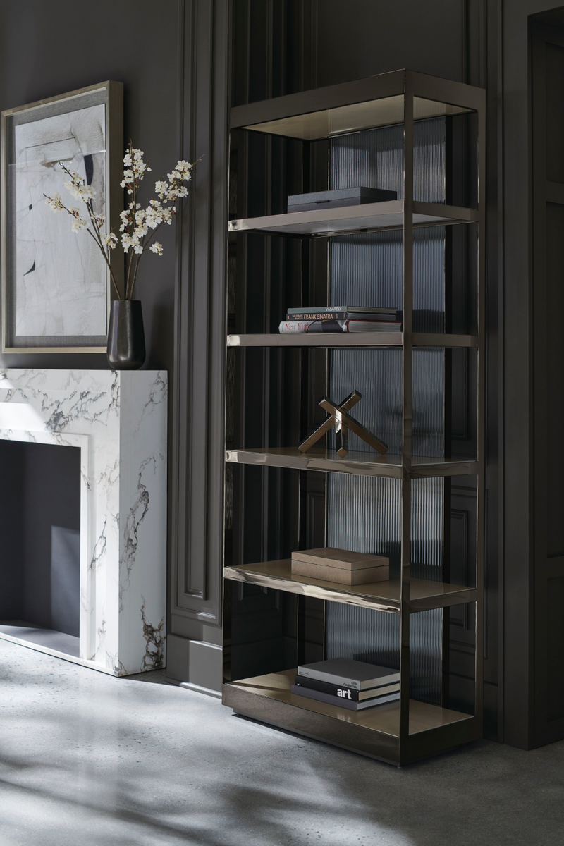 Bronze Framed Display Cabinet | Caracole Shelf Life | Oroatrade.com