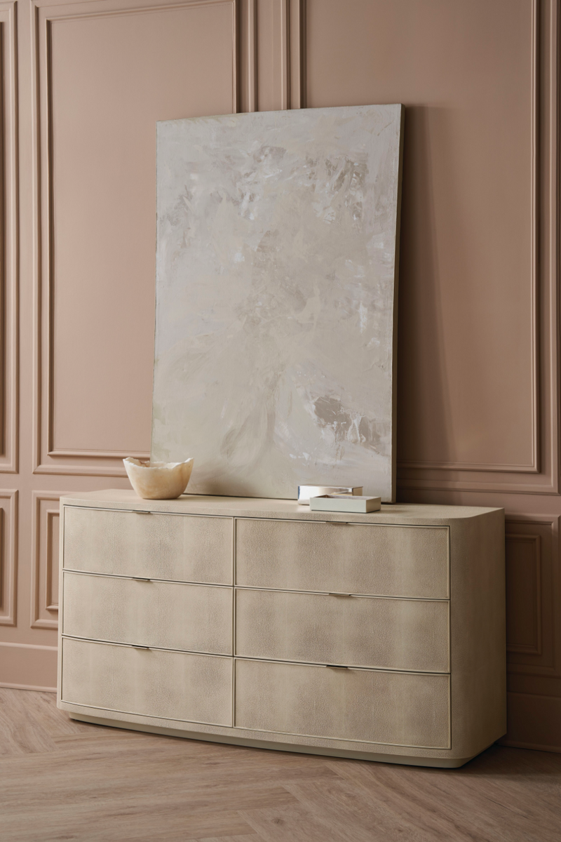 Cream Shagreen Dresser | Caracole Simply Perfect | Oroatrade.com