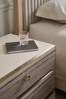 Gray Sandstone Nightstand | Caracole Bedrock | Oroatrade.com