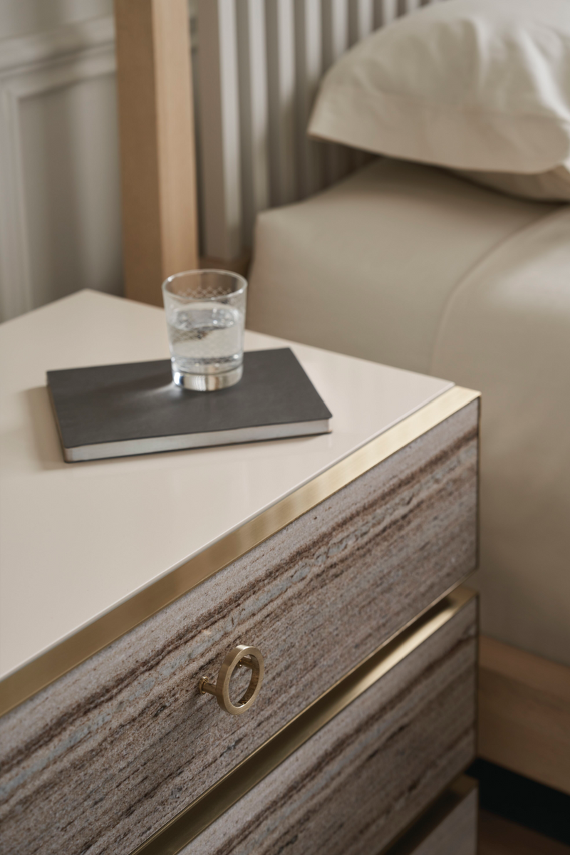 Gray Sandstone Nightstand | Caracole Bedrock | Oroatrade.com