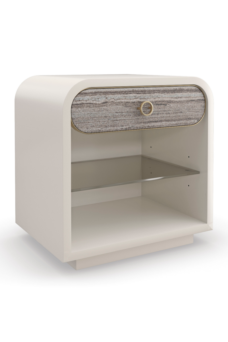 White Modern Nightstand | Caracole Quarry | Oroatrade.com