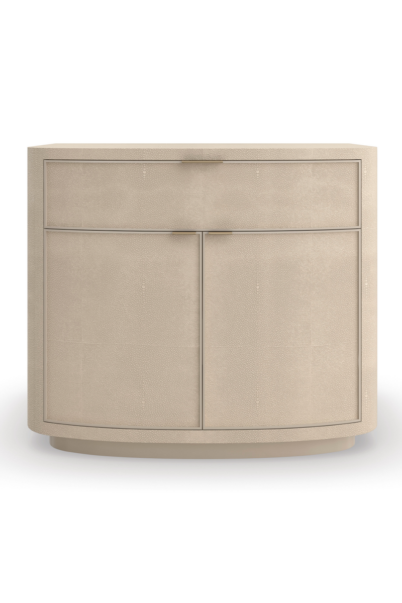 Cream Shagreen Nightstand | Caracole Simply Perfect | Oroatrade.com