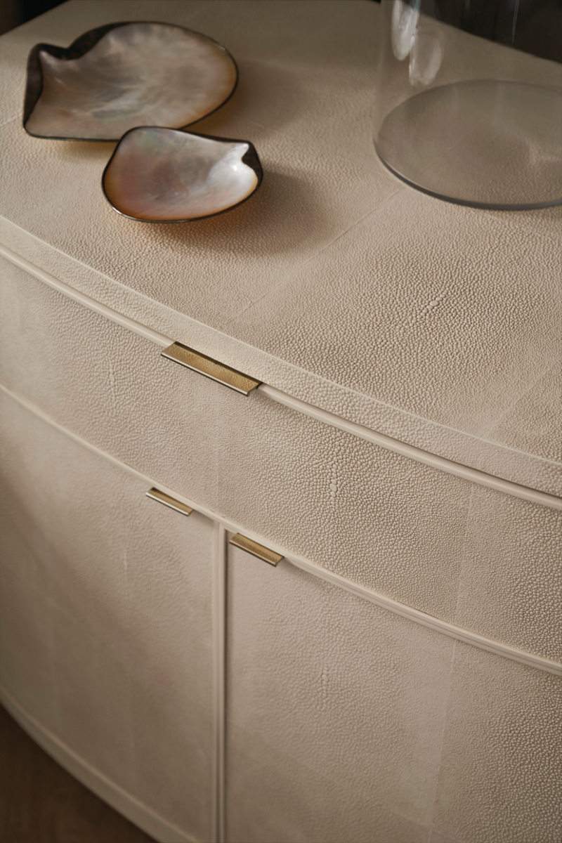 Cream Shagreen Nightstand | Caracole Simply Perfect | Oroatrade.com