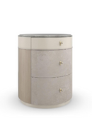 Curved Metallic Nightstand | Caracole Hang Around | Oroatrade.com