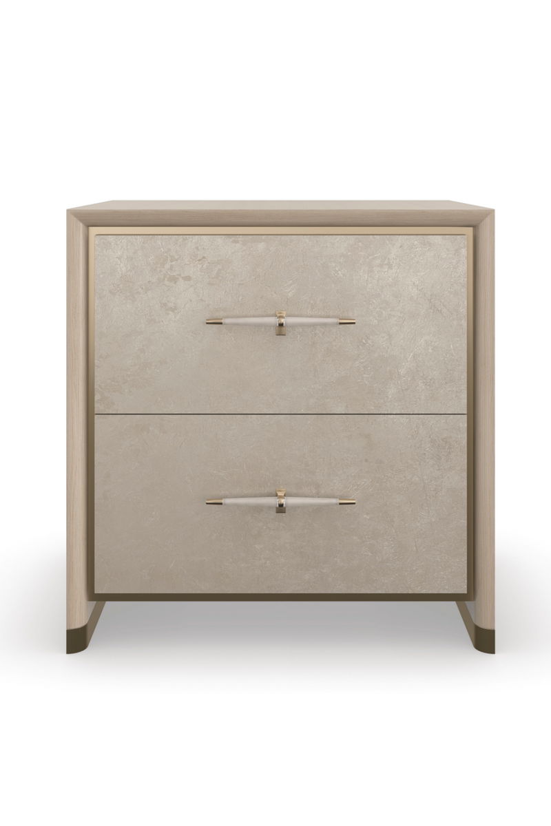 Beige 2-Drawer Nightstand | Caracole Hang Up | Oroatrade.com