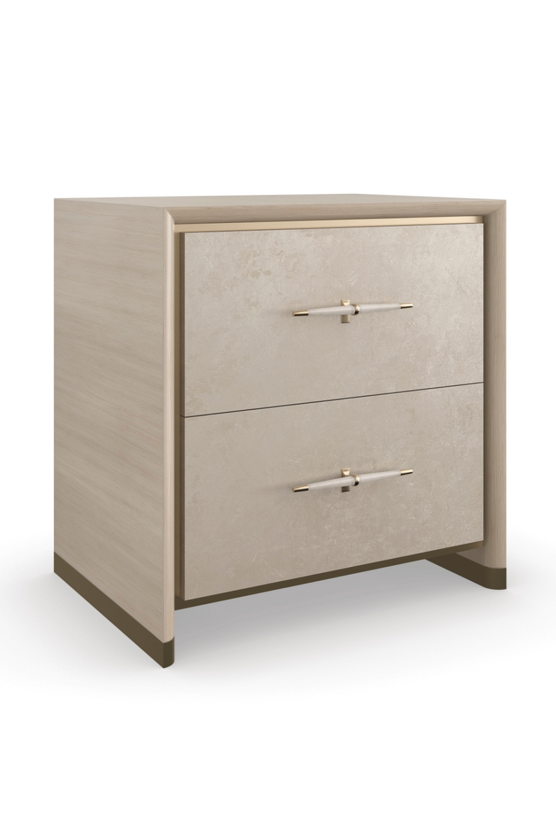 Beige 2-Drawer Nightstand | Caracole Hang Up | Oroatrade.com