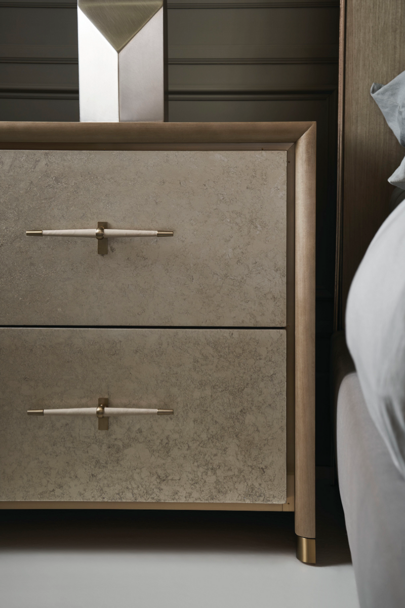 Beige 2-Drawer Nightstand | Caracole Hang Up | Oroatrade.com