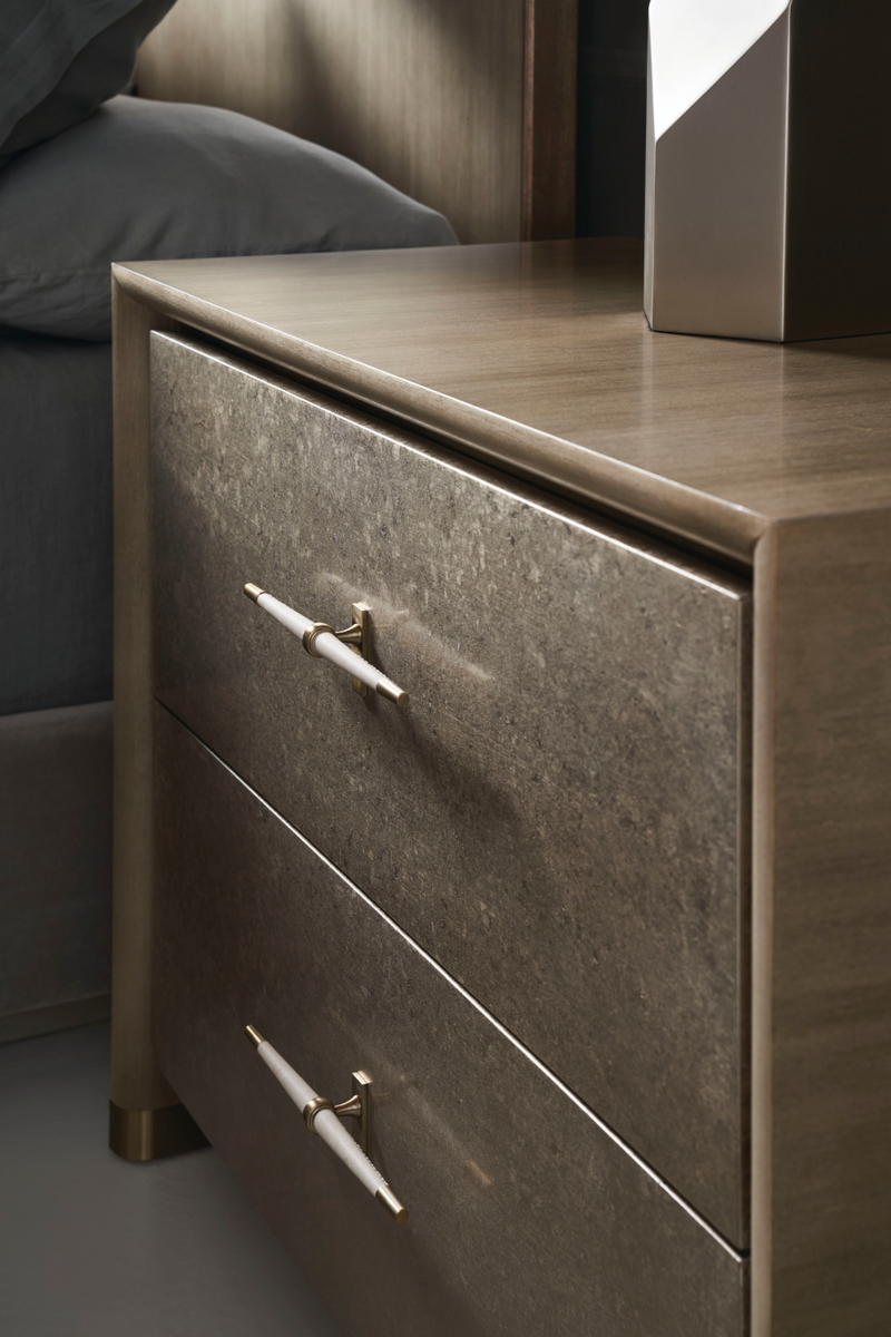 Beige 2-Drawer Nightstand | Caracole Hang Up | Oroatrade.com