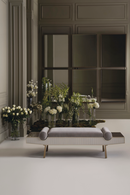 Gray Mohair Modern Bench | Caracole Roll Play | Oroatrade.com