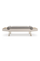 Gray Mohair Modern Bench | Caracole Roll Play | Oroatrade.com