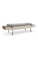 Gray Mohair Modern Bench | Caracole Roll Play | Oroatrade.com