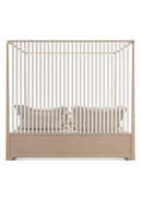 Light Oak Canopy Bed | Caracole Pinstripe | Oroatrade.com