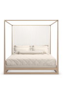 Light Oak Canopy Bed | Caracole Pinstripe | Oroatrade.com