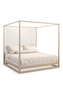Light Oak Canopy Bed | Caracole Pinstripe | Oroatrade.com
