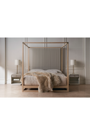 Light Oak Canopy Bed | Caracole Pinstripe | Oroatrade.com