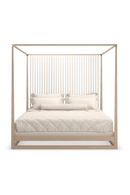 Light Oak Canopy Bed | Caracole Pinstripe | Oroatrade.com